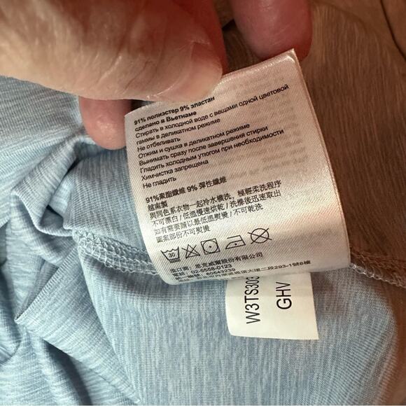 Skechers Go Walk Short Sleeve Tunic Hi Low Blue Top Medium Top Blue Lightweight - Picture 11 of 15